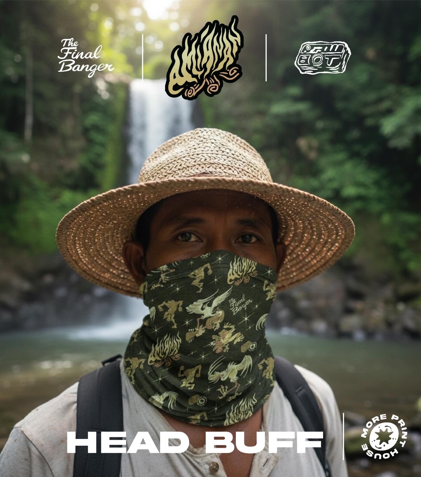Tugak at Tagak (Frog&Egret) Multi-Functional Headbuff by TheRawBot